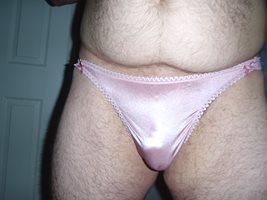 my new pink satin panties