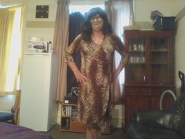 Trying on my new leopard print dress  :) xx