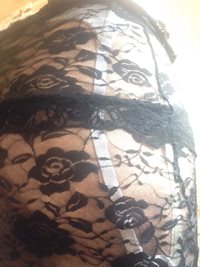 Love my new black and white lacey lingerie