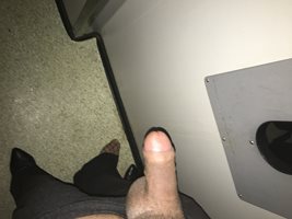 Glory hole time waiting for some one on the other side to get me hard and s...
