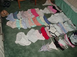 My Panty Collection. Lace (top), Cotton (2 Rows), then Silky/Synthetic mate...