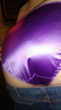 New purple satin panties