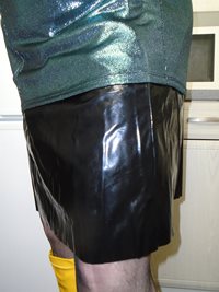 black pvc skirt