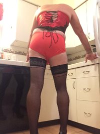 Red corset and pantie kinda day.