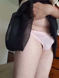 Love putting on one of the wifes dresses and panties
