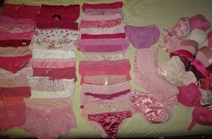 giggles. a small portion of my panties and bras... only pink but i have so ...