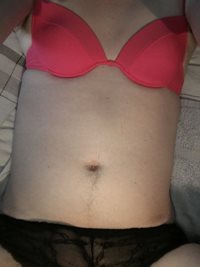 Wearing bra and my sisters pantys need cock to fuck my virgin ass