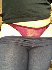 He made me wear Ales thong while I suck his cock