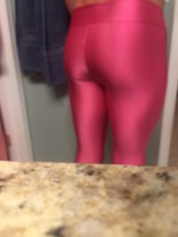 Pink shinny tight ass