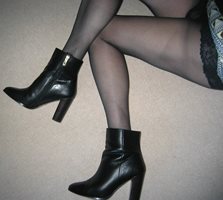 Ankle Boots & Black Tights