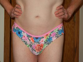 Wearing a pair of VS PINK floral print panties! Love the pattern.