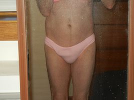 Wearing a Victoria's Secret swim bottom. Wonder if anyone would notice if I...