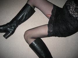 Boots, Tights & Lacy Dress