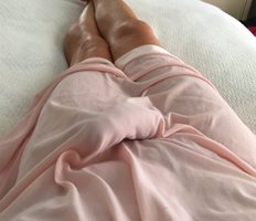 Soft pink with morning clitty/cock waking up.