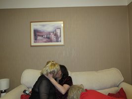 Lucy sucking my sissy clit as i french kiss Emma