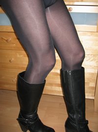 Black Opaque Tights and Boots (Taken in 2009)