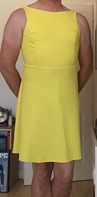 New yellow skater dress