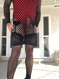 This fishnet dress doesn’t leave much to the imagination