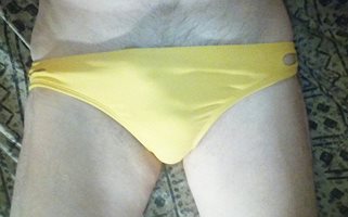 Yellow bikini bottom