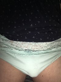 Up dress in new panties