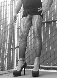 Fishnets and clubbing dress! Smoking girl hot!