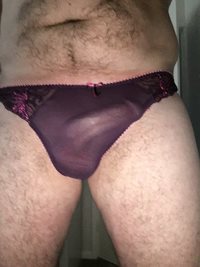 Join me in your wife’s panties and let’s suck and wank each other off