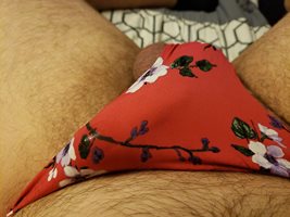 Hanging around in my new red thong