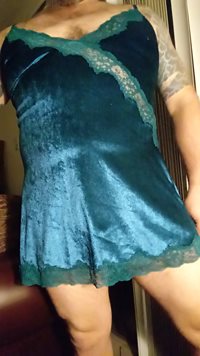 New "velvet" and lace nighty. Do you like it?