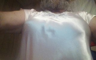 Big tits in satin sleep blouse