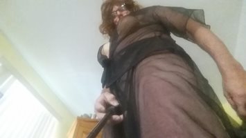 LOVE my black sheer panties on my cock