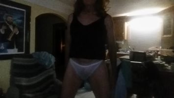 LOVE my ly green sheer panties stretched over my cock