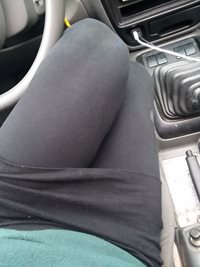 Hornie in my car  Wanna pull my skirt up   And fuck