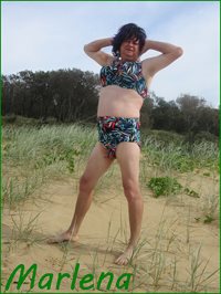 On the Sand Dunes 'Showing U my Little Cock' Pic 2