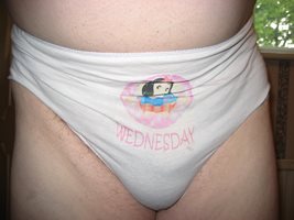 Wednesday day of week panties worn Wednesday 1 May 2019.