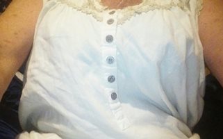 My older granny type nightgown with my big ol titties