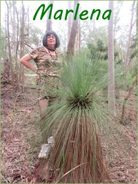 In the Bush 'Me with a Grass Tree ' Pic 33