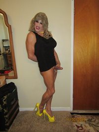 New yellow heels my playmate said I would look good in, well, what do you t...