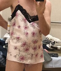 Trying things on in the lingerie department is so much fun!
