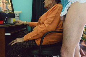 Visit 130 - gurly-boi dressed and playing with Mistress Mummy (80y/o) as sh...