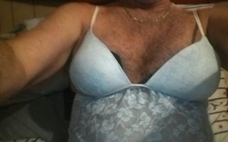 New light blue lace babydoll n titties