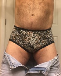 How about a rub my panties up and down your cock until you mess them for me...