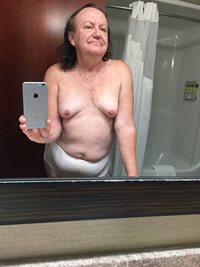 Bathroom exposure  Titties for your pleasure