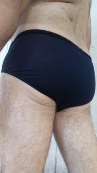 I slipped on these black, simple, soft panties after a long Sat at work