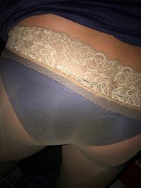 My ass in my new seamless hose.  Fit so snuggly!!