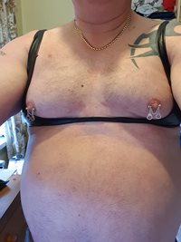 Pierced nipples and a bra