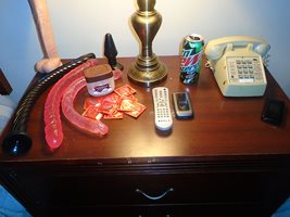 2020-02-01 Louisville Manor: Ready to party. Condoms, lube, toys, and my ce...