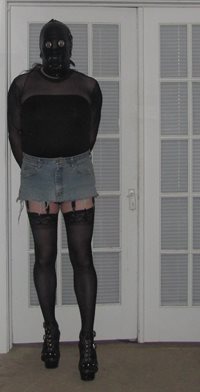 submissive sissy slut plugged and chastity