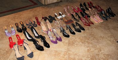 My sexy shoe collection. All 28 pairs. Very exciting