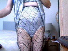 Big Lycra panties and fishnet tights