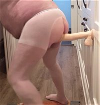 Fucking my ass with a fat 12 inch dildo. Take it balls deep.